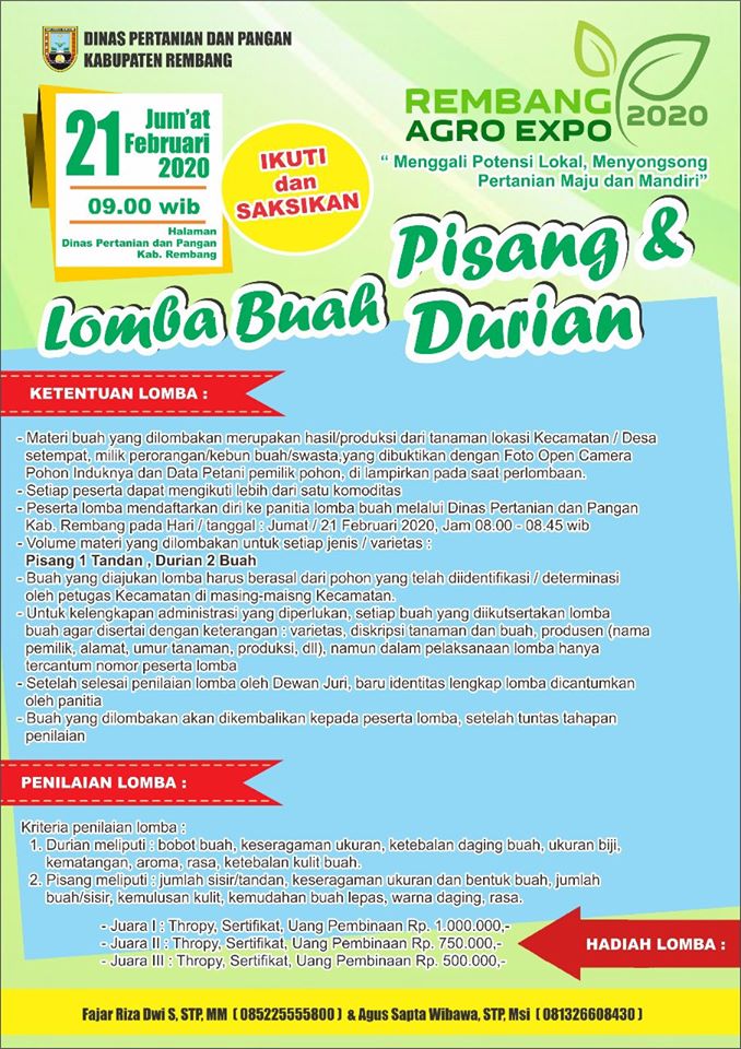 LOMBA BUAH PISANG DAN DURIAN REMBANG ARGO EXPO 2020