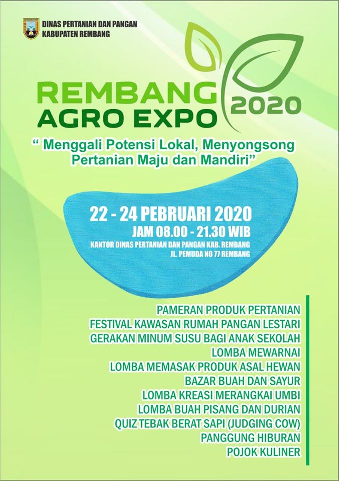 Dintanpan Rembang Gelar Pameran Agro Expo 22-25 Pebruari 2020
